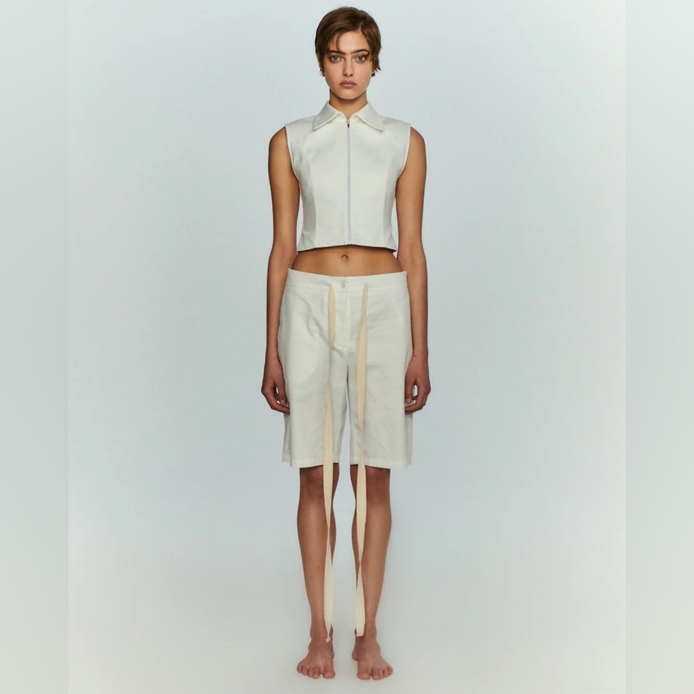 ALFIE Paris Tyra Bermuda Short, white, XS, NWT